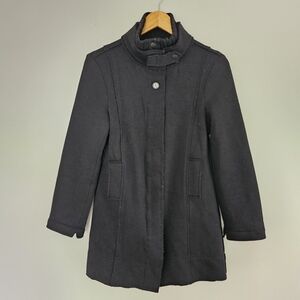 Barbour Millfire Knit jacket wool blend black thigh length size 8 medium